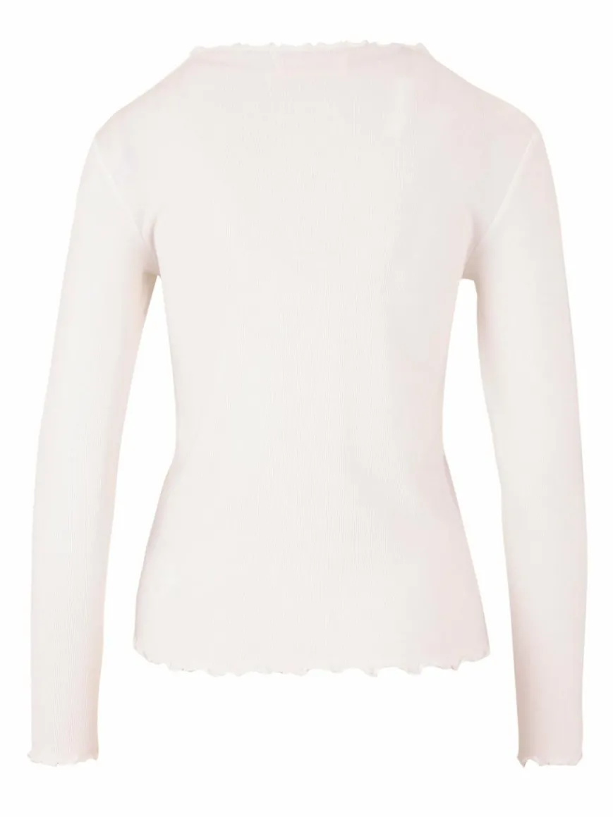 Cartoon Shirts & Tops*Damen Langarm-Shirt weiß uni