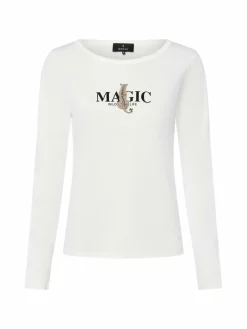 Monari Shirts & Tops*Damen Langarmshirt ecru bedruckt