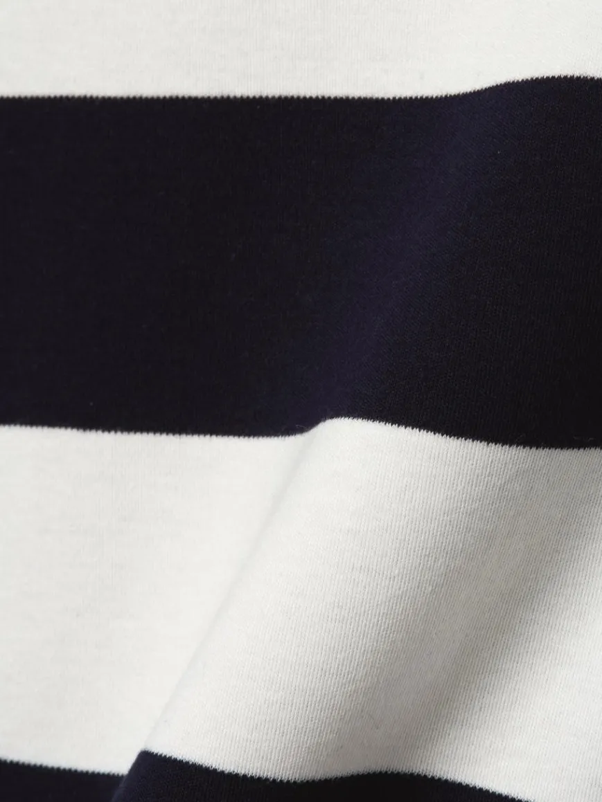 Marie Lund Shirts & Tops*Damen Langarmshirt ecru marine gestreift