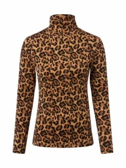 brookshire Pullover & Strickjacken|Shirts & Tops*Damen Langarmshirt schwarz camel gemustert