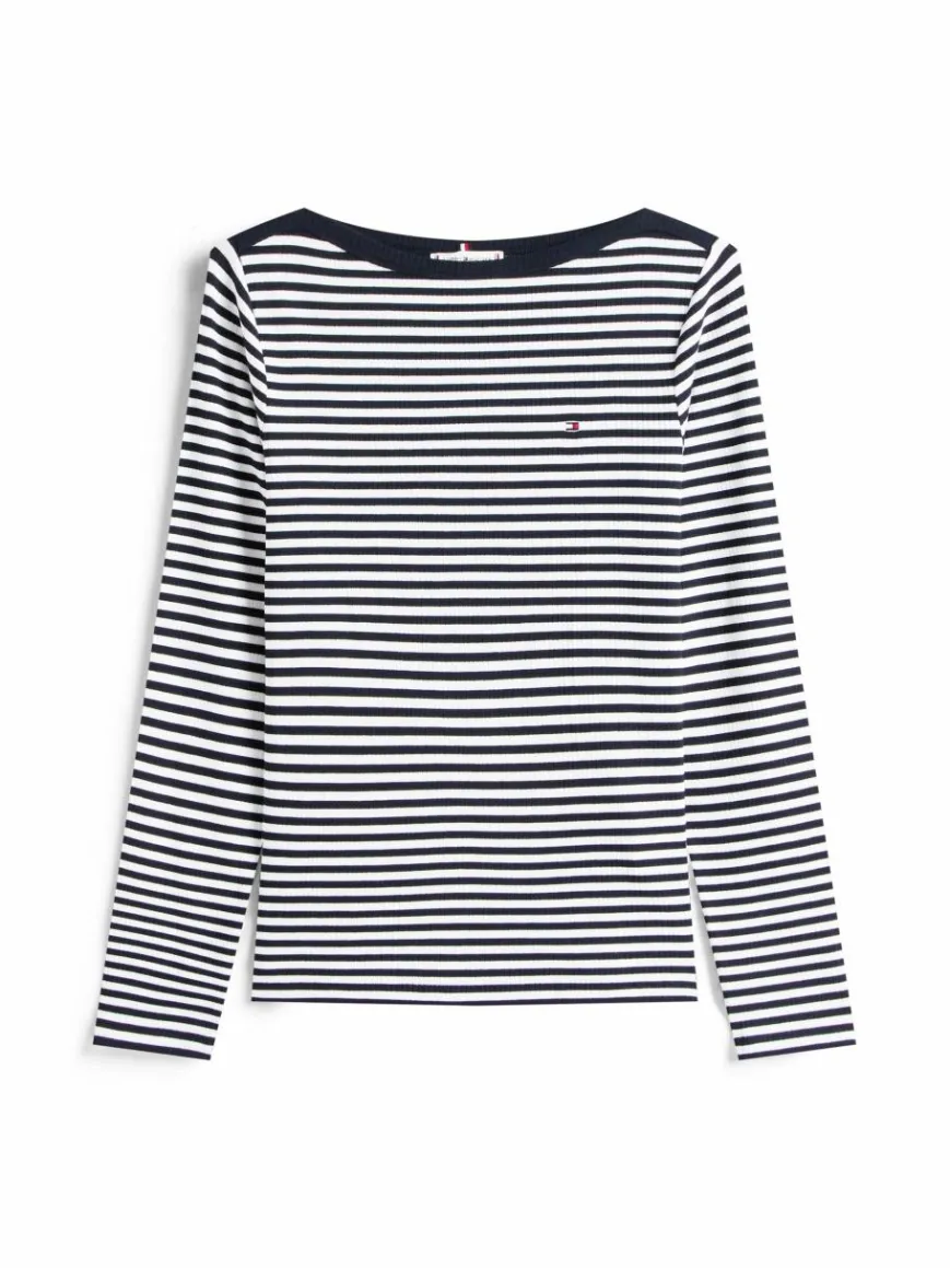 Tommy Hilfiger Shirts & Tops*Damen Langarmshirt marine weiß gestreift