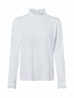 Rich & Royal Shirts & Tops*Damen Langarmshirt weiß uni