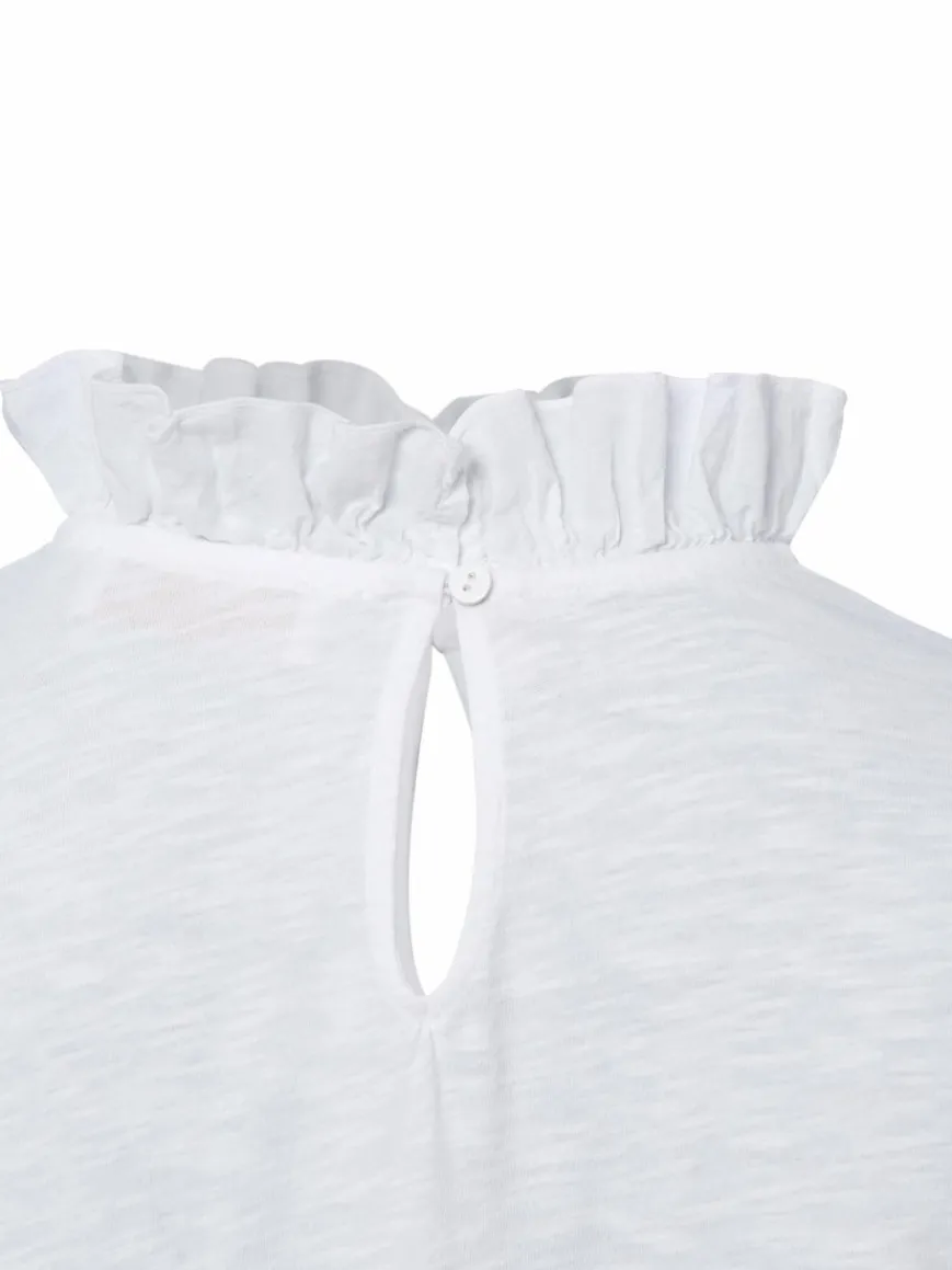 Rich & Royal Shirts & Tops*Damen Langarmshirt weiß uni