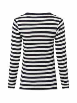 brookshire Shirts & Tops*Damen Langarmshirt marine ecru gestreift