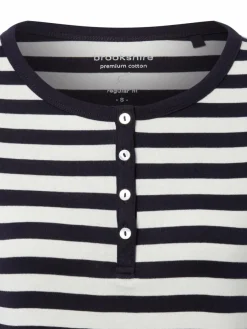 brookshire Shirts & Tops*Damen Langarmshirt marine ecru gestreift