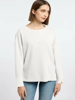 Frieda & Freddies Sweatshirts & Sweatjacken*Damen Langarmshirt weiß uni