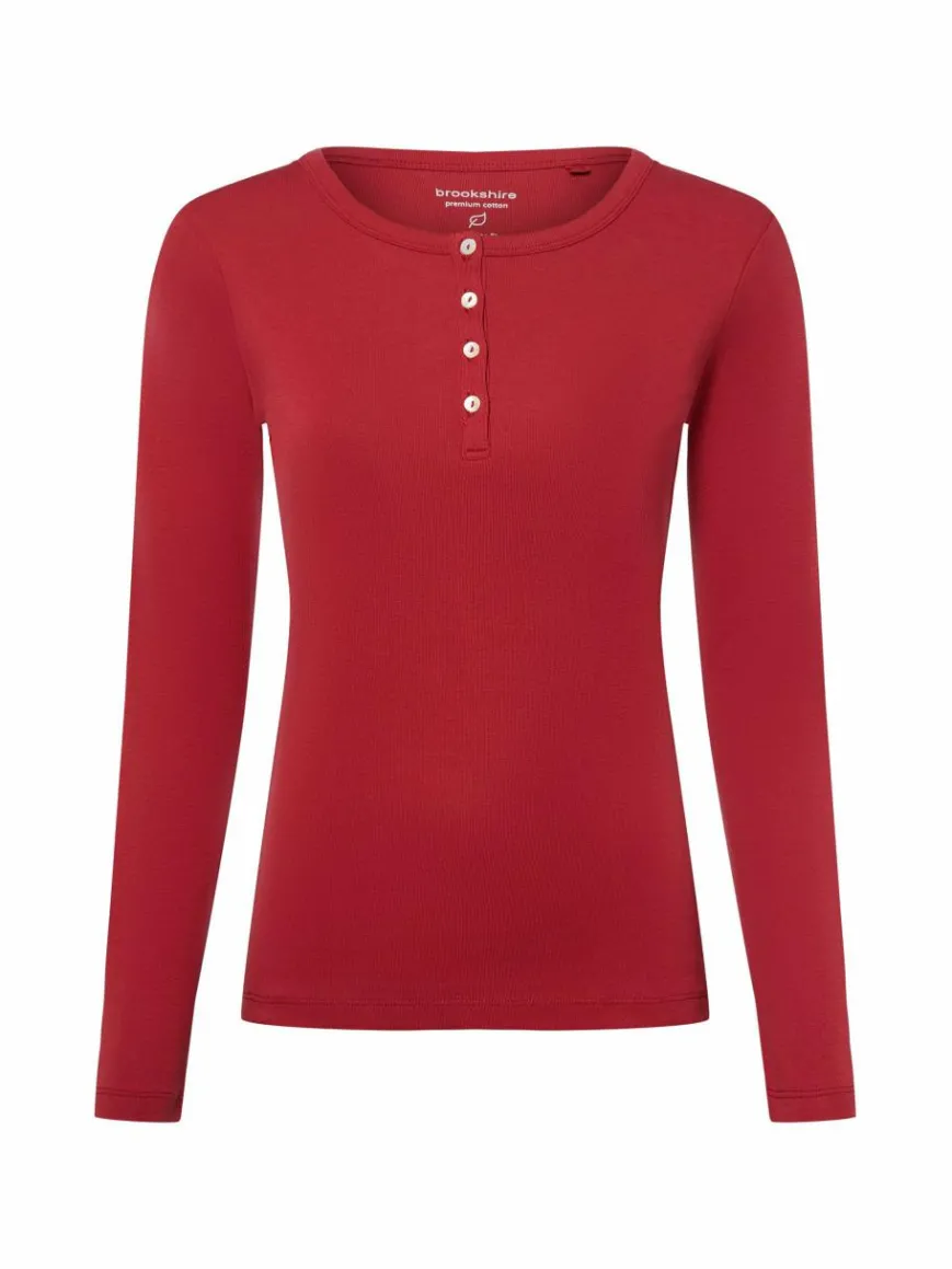 brookshire Shirts & Tops*Damen Langarmshirt bordeaux uni