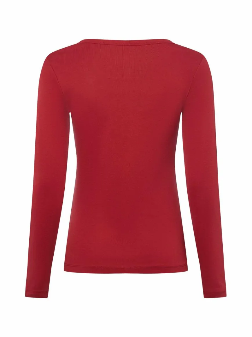 brookshire Shirts & Tops*Damen Langarmshirt bordeaux uni