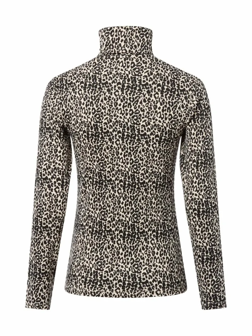 brookshire Pullover & Strickjacken|Shirts & Tops*Damen Langarmshirt schwarz beige gemustert