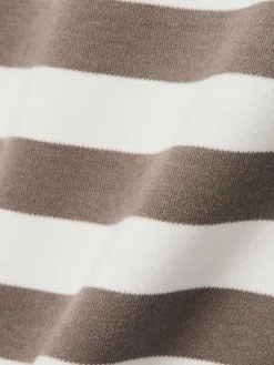 Marie Lund Shirts & Tops*Damen Langarmshirt ecru taupe gestreift