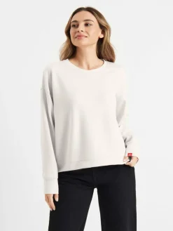 Frieda & Freddies Shirts & Tops*Damen Langarmshirt weiß uni