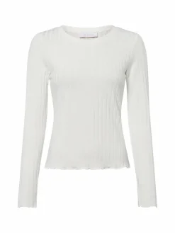 Rich & Royal Shirts & Tops*Damen Langarmshirt ecru uni