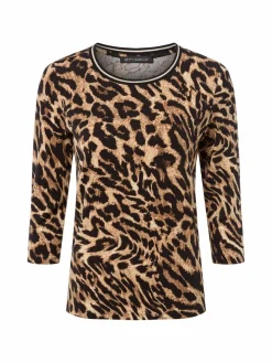 Betty Barclay Shirts & Tops*Damen Langarmshirt schwarz braun gemustert