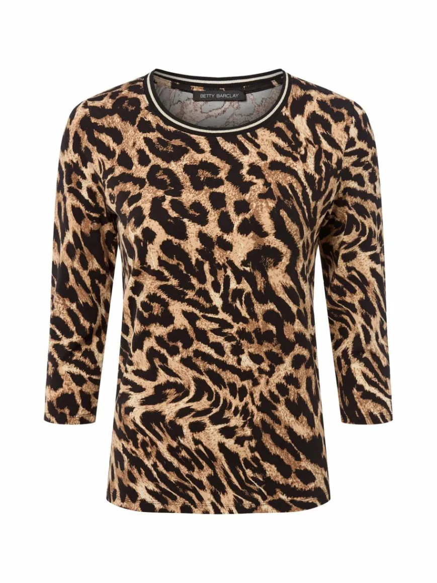 Betty Barclay Shirts & Tops*Damen Langarmshirt schwarz braun gemustert