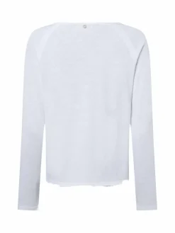 Rich & Royal Shirts & Tops*Damen Langarmshirt weiß uni