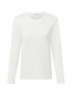 Marie Lund Shirts & Tops*Damen Langarmshirt ecru uni