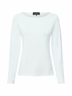 Monari Shirts & Tops*Damen Langarmshirt ecru uni