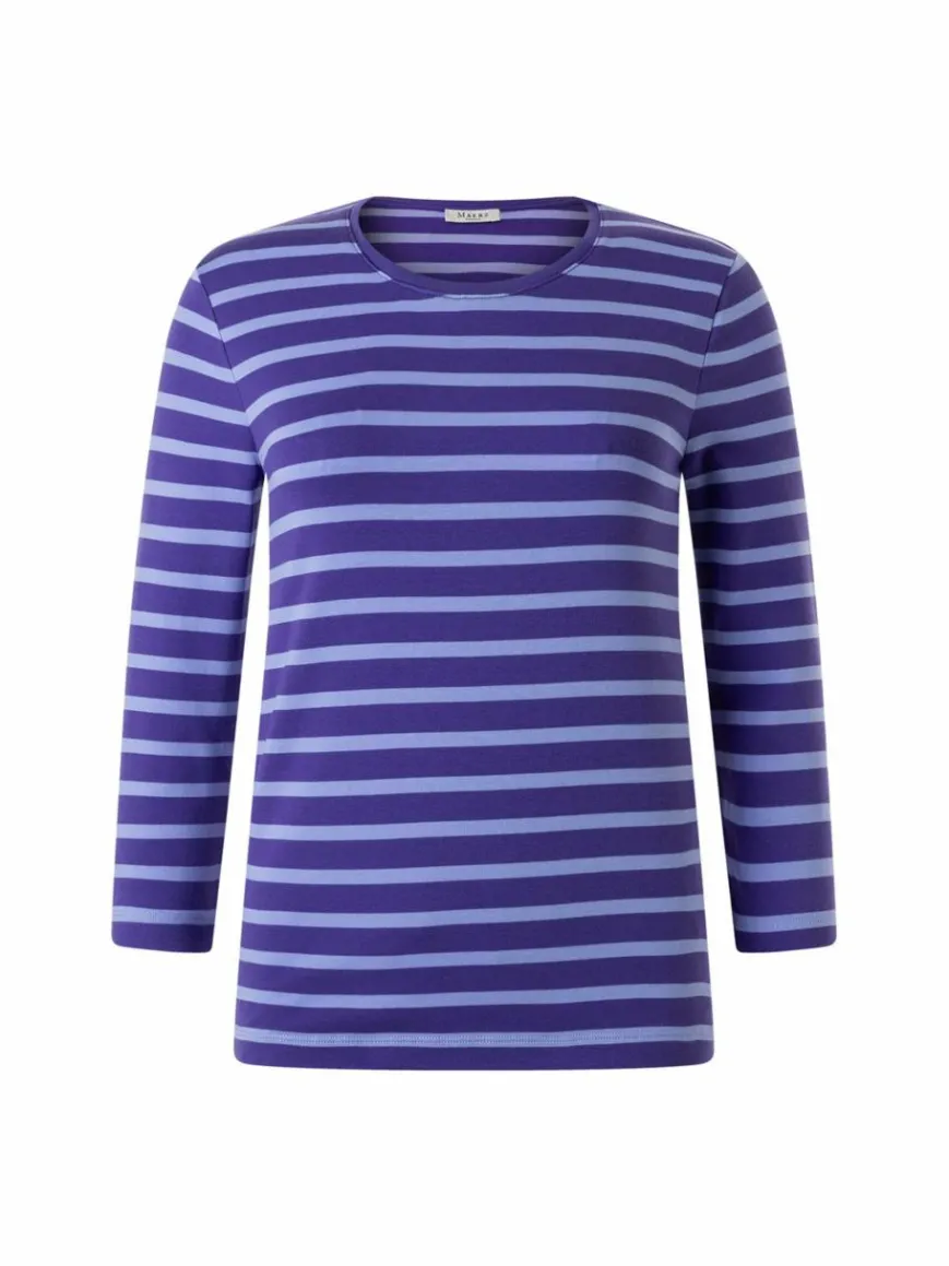 MAERZ Shirts & Tops*Damen Langarmshirt lila flieder gestreift