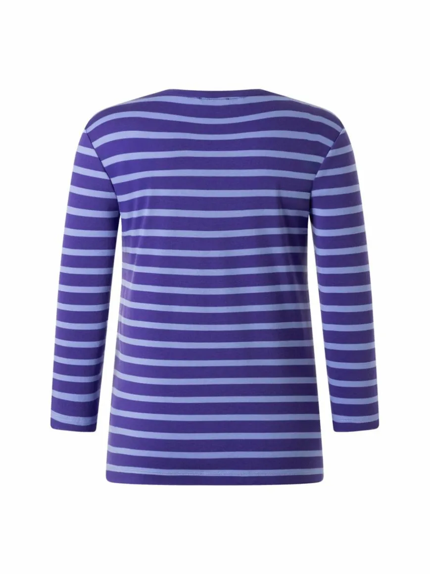 MAERZ Shirts & Tops*Damen Langarmshirt lila flieder gestreift