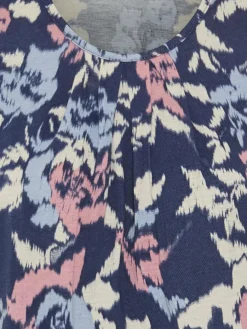 Olsen Shirts & Tops*Damen Langarmshirt - Clara indigo altrosa gemustert