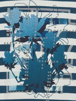 Olsen Shirts & Tops*Damen Langarmshirt - Hannah marine ecru gestreift