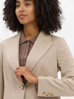 Marie Lund Blazer*Damen Langblazer melange meliert