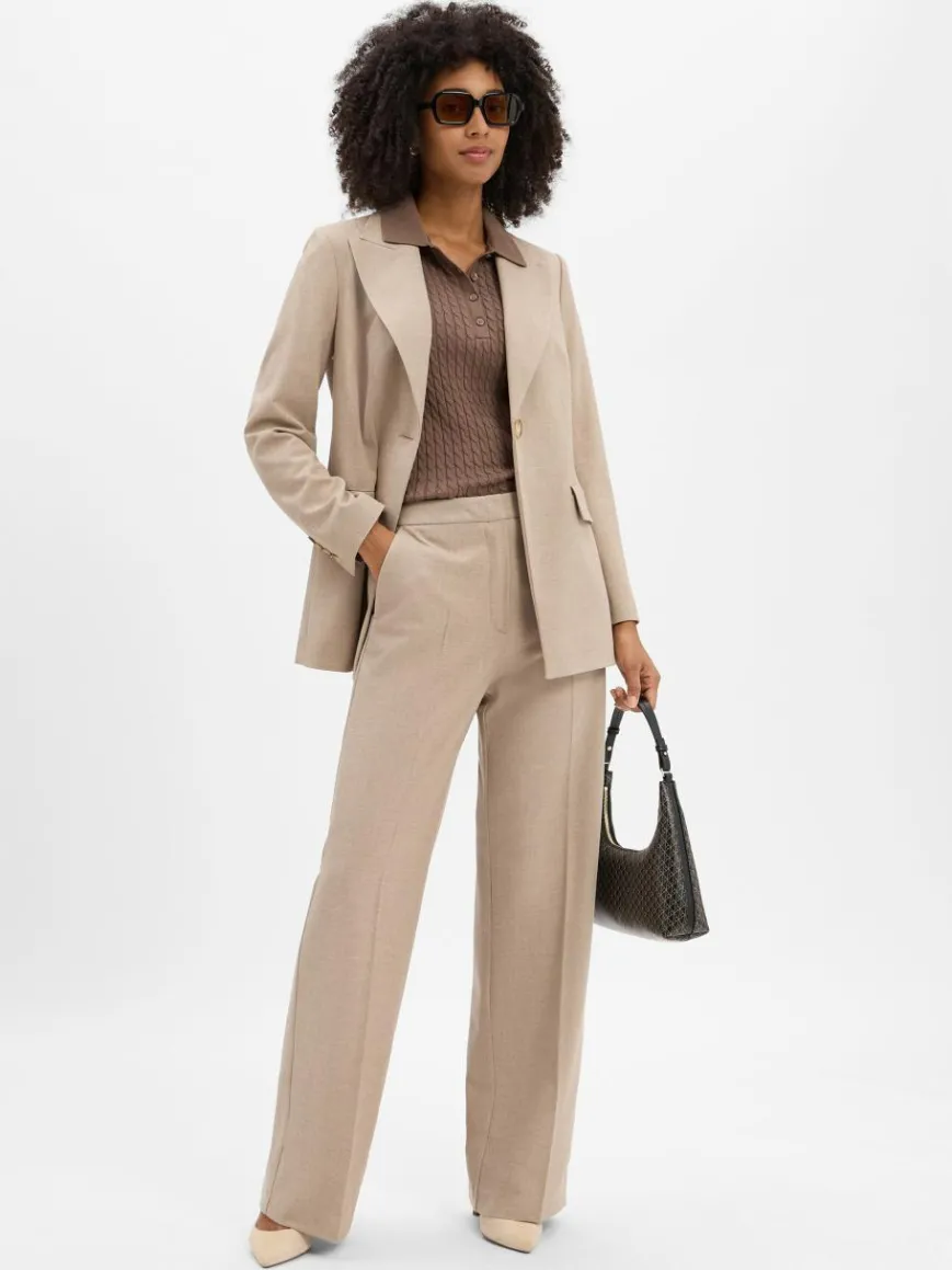 Marie Lund Blazer*Damen Langblazer melange meliert