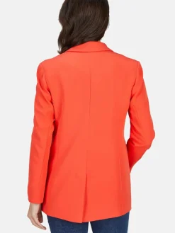 White Label Blazer*Damen Langblazer orange uni