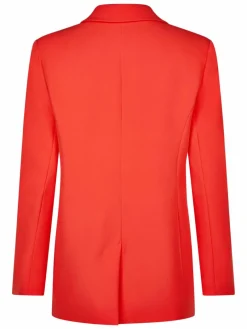 White Label Blazer*Damen Langblazer orange uni