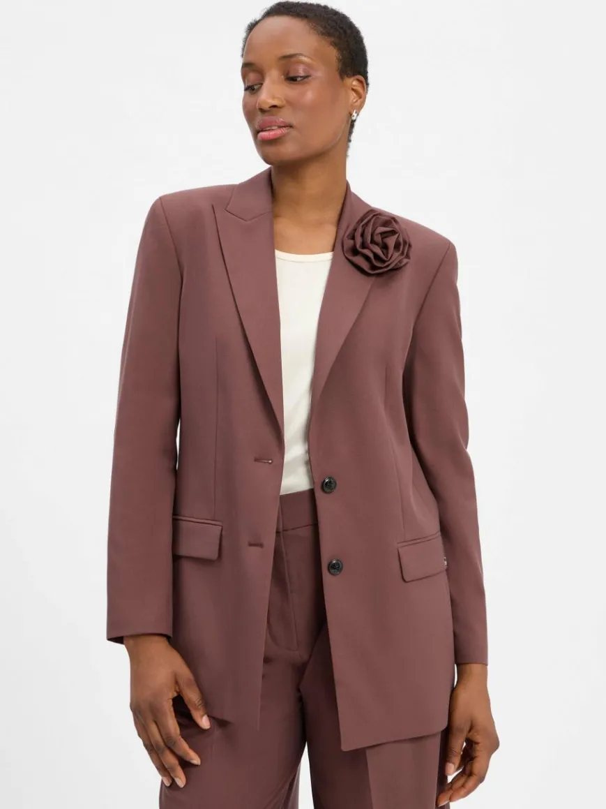 HUGO Blazer*Damen Lang-Blazer - Arosea nougat uni