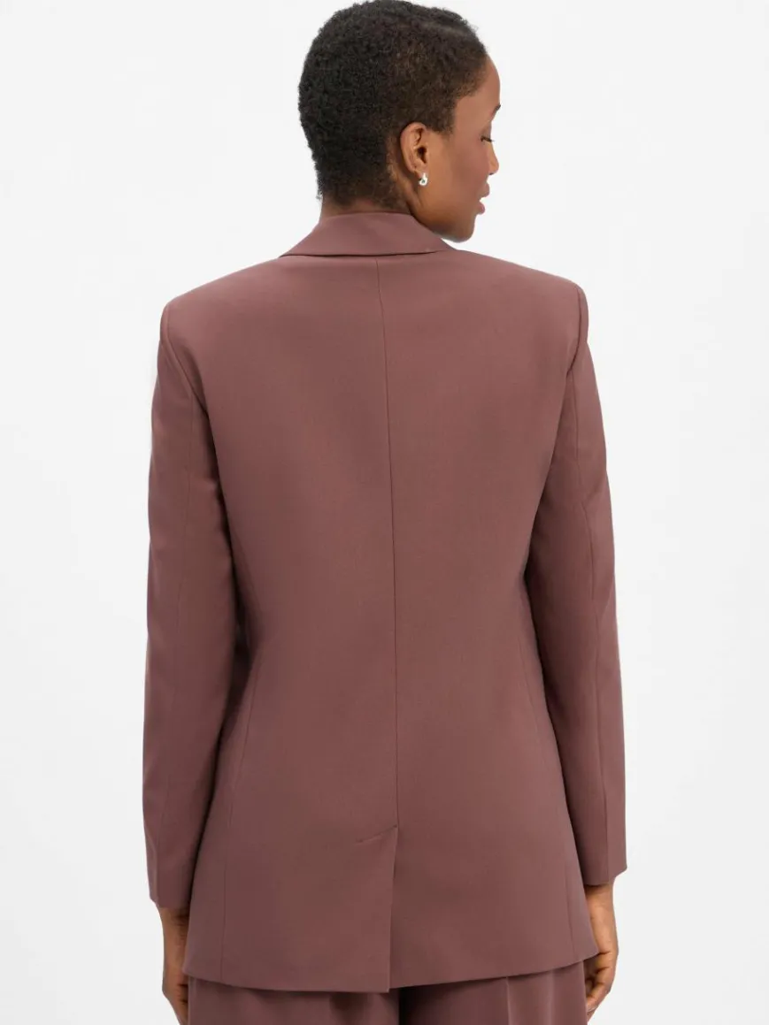 HUGO Blazer*Damen Lang-Blazer - Arosea nougat uni