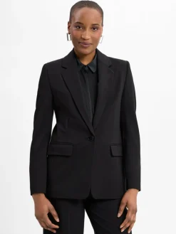 Drykorn Blazer*Damen Langblazer - Atlin_2 schwarz uni