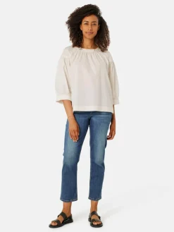 Masai Jeans*Damen Lange Boyfriend-Hose blau uni