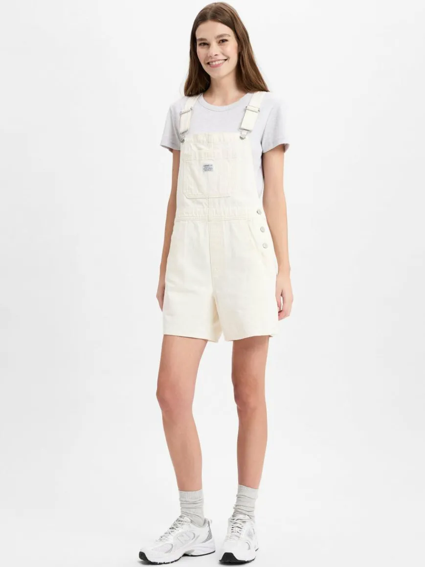 Levi's Jeans*Damen Latzhose weiß uni