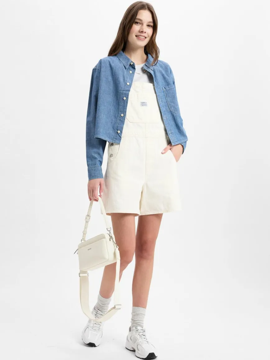 Levi's Jeans*Damen Latzhose weiß uni