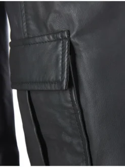 JCC Blazer*Damen Lederblazer schwarz uni