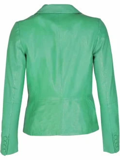 Maze Blazer*Damen Lederblazer grün uni
