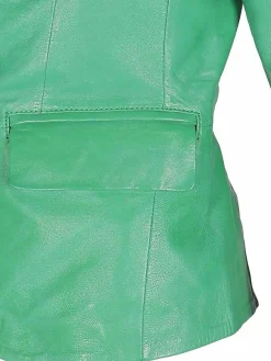 Maze Blazer*Damen Lederblazer grün uni