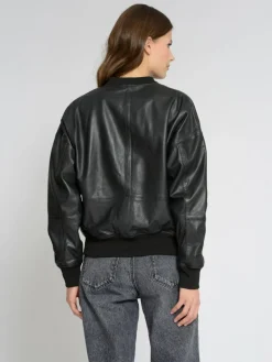 Maze Jacken & Westen*Damen Lederblouson schwarz uni