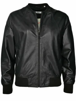 Maze Jacken & Westen*Damen Lederblouson schwarz uni