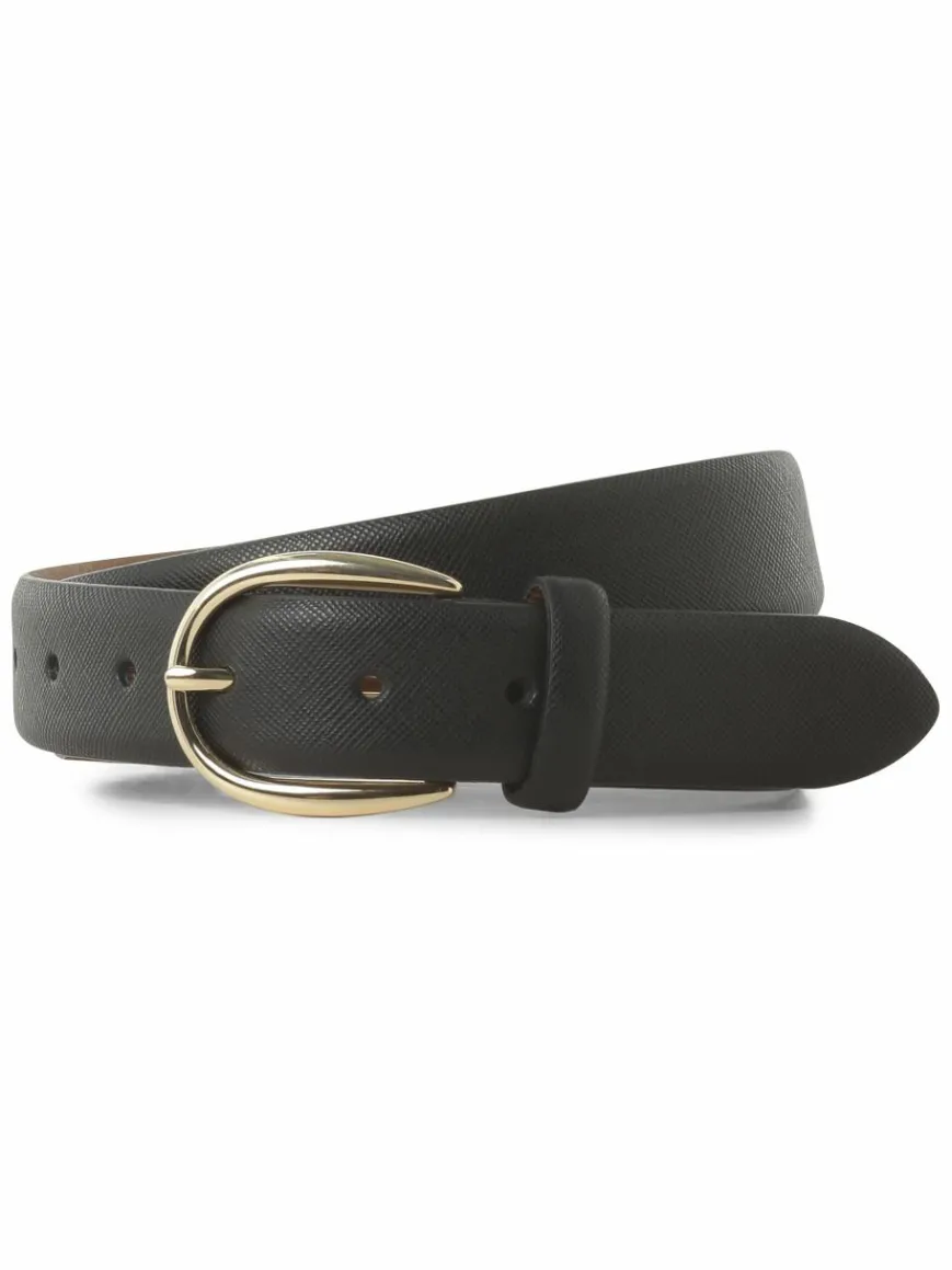 Vanzetti Gürtel*Damen Ledergürtel schwarz uni