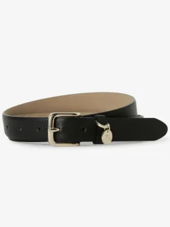 Marie Lund Gürtel*Damen Ledergürtel schwarz gold uni
