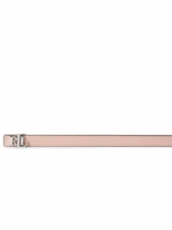 Lauren Ralph Lauren Gürtel*Damen Ledergürtel zum Wenden - Vikian altrosa beige uni