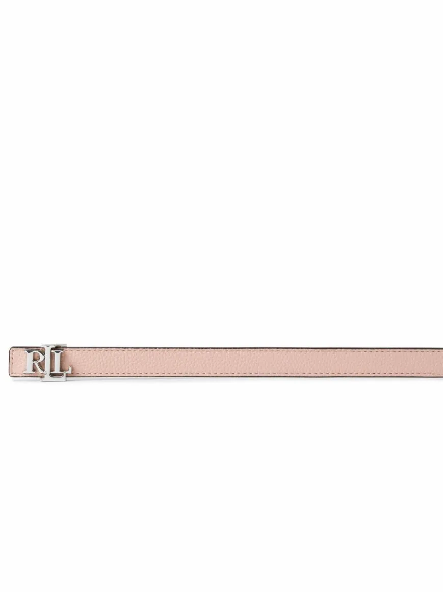 Lauren Ralph Lauren Gürtel*Damen Ledergürtel zum Wenden - Vikian altrosa beige uni