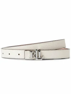 Lauren Ralph Lauren Gürtel*Damen Ledergürtel zum Wenden - Vikian altrosa beige uni