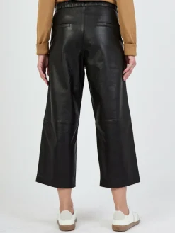 JCC Hosen*Damen Lederhose schwarz uni