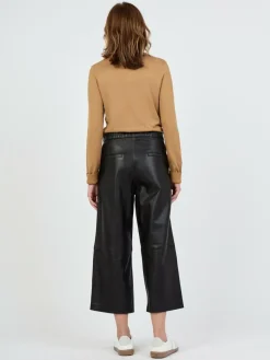 JCC Hosen*Damen Lederhose schwarz uni