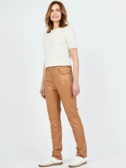 JCC Hosen*Damen Lederhose camel uni