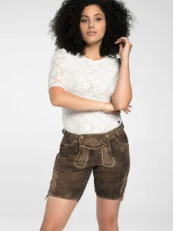 Spieth & Wenksy Hosen*Damen Lederhose - Fay braun uni