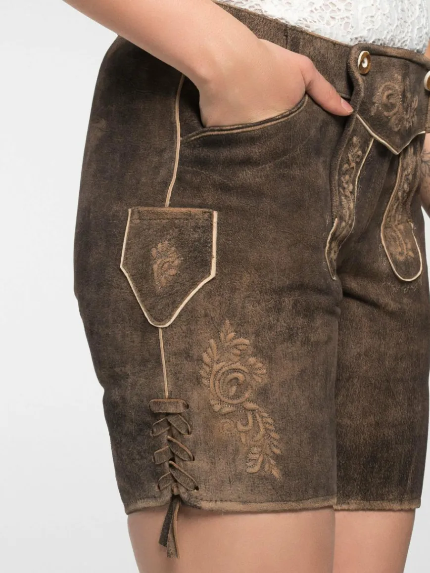 Spieth & Wenksy Hosen*Damen Lederhose - Fay braun uni